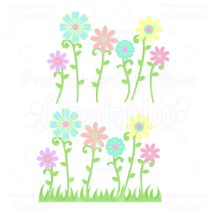 Spring Flowers SVG Cutting File & Clipart