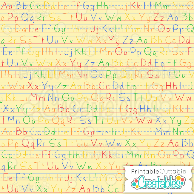 Abc Digital Paper Back to School Digital Paper Pack