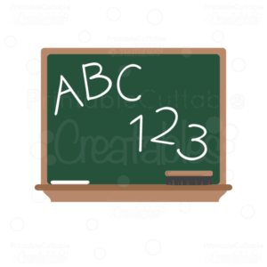 ABC Chalkboard SVG Cut File & Clipart