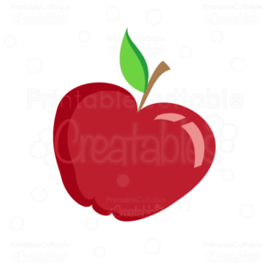 Teacher's Apple Free SVG Cut File and Clipart