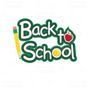 Back to School Title SVG Cutting File & Clipart
