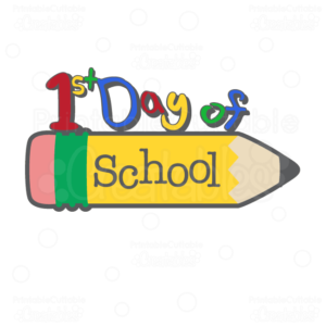 First Day of School Title SVG Cutting File Clipart