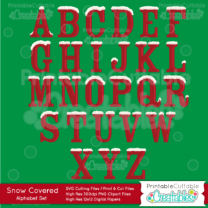 Snow-Covered-Capital-Alphabet-SVG-Cut-Files