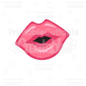 Kissing Lips SVG Cutting File & Clipart