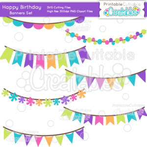 Birthday-Banners-Set-SVG-Cut-Files-Clipart