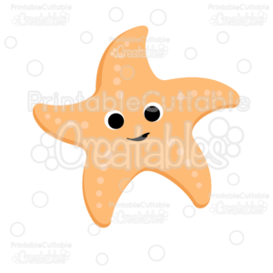 Cute Starfish SVG Cut File & Clipart