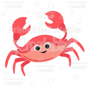 Cute Crab SVG Cut File & Clipart