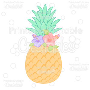 Hibiscus Flower Pineapple SVG Cutting File & Clipart