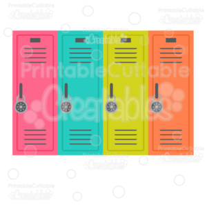 School Lockers SVG Cut File & Clipart