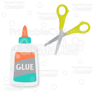 School Scissors & Glue FREE SVG Cut File & Clipart