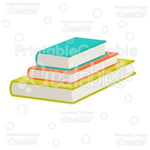 Stacked School Books SVG Cut File & Clipart