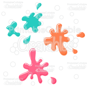 Wet Paint Splashes FREE SVG Cut File & Clipart