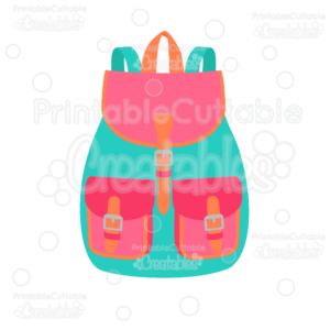 Flap School Backpack SVG Cut File & Clipart
