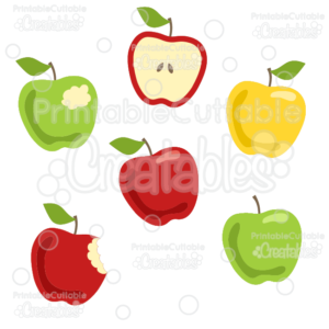 Yummy Apple Set SVG Cut Files & Clipart