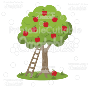 Apple Picking Apple Tree SVG Cut File & Clipart