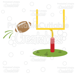 Goal Post & Football Free SVG Cut File & Clipart