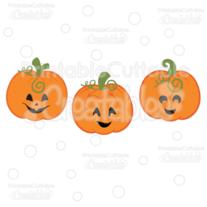 Cute Jack O Lanterns SVG Pumpkins Cut Files & Clipart Set