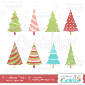 Christmas Tree SVG Cut File & Clipart Set