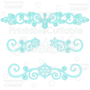 Snowflake Flourishes SVG Cut Files & Clipart