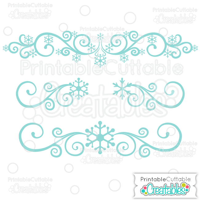 Download Snowflake Flourishes Svg Cut Files Clipart