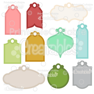 Holiday Gift Tags SVG Cut Files Set