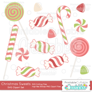 Christmas Sweets SVG Cut File & Clipart Set
