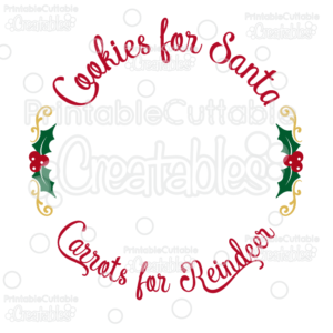 Cookies for Santa Free SVG Cut File Plate Design