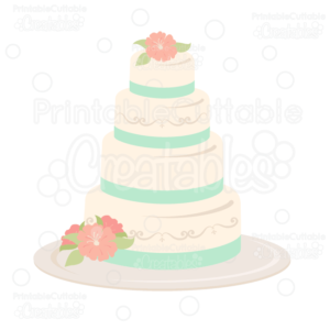 Wedding Cake SVG Cut File & Clipart