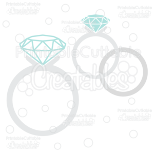 Wedding Rings Free SVG Cut File Monogram Frame
