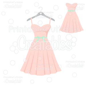 Bridal Party Bridesmaid Dress SVG Cut File