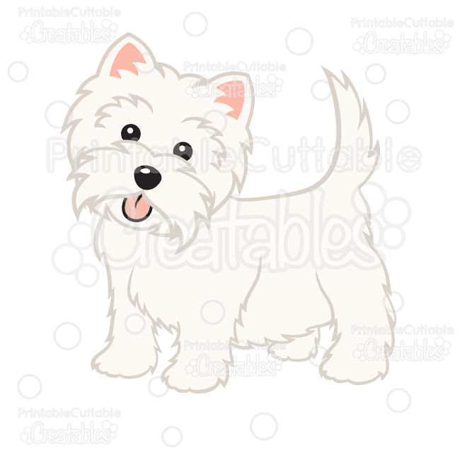 Download Cute Western Highland Terrier Dog Svg Cut File Clipart