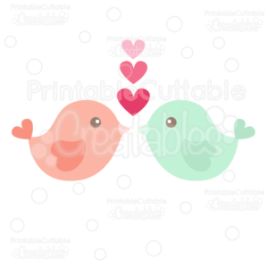 Heart Love Birds Free SVG Cut File