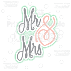 Mr & Mrs Scrapbook Title SVG Cut File