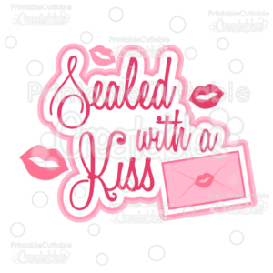 Sealed with a Kiss Scrapbook Title SVG Cut File