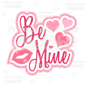 Be Mine Scrapbook Title SVG Cut File