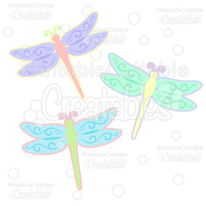 Spring Flourish Dragonfly SVG Cut File & Clipart