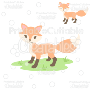 Sweet Woodland Fox SVG Cut File & Clipart