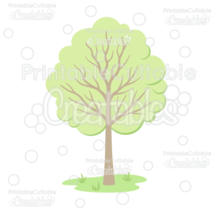 Woodland Tree Cuttable SVG File & Clipart