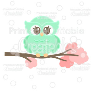 Sweet Woodland Owl Cuttable SVG File & Clipart