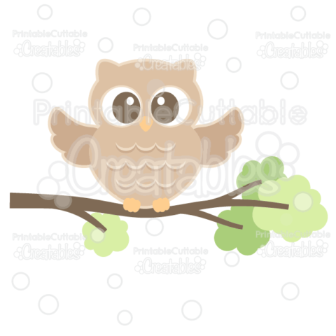 Cute Winter Owl SVG Cut File for Silhouette, Cricut Cutting Machines