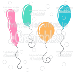 Party Balloons Cuttable Free SVG File & Clipart