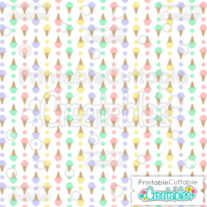 Ice Cream Free Seamless Pattern & Digital Paper
