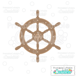 Ship Wheel Cuttable SVG File Digital Die Cut