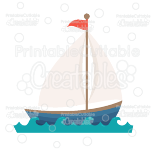 Sailboat Cuttable SVG File Digital Cut File