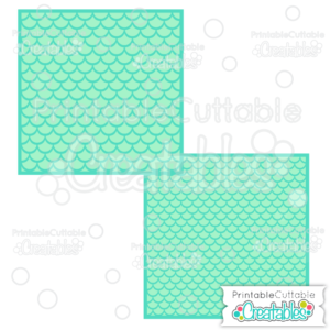 Mermaid Fish Scales Layered Backgrounds Free SVG Files