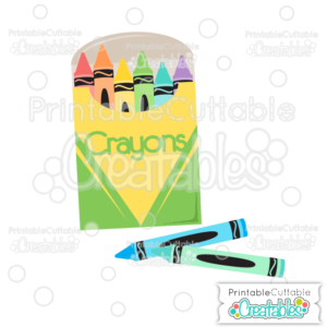 Box of Crayons Cuttable SVG Files