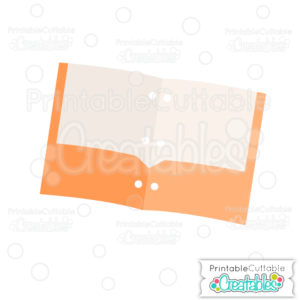 School Pocket Folder SVG Cut File & Clipart