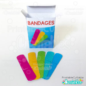 Printable Toy Bandage Stickers SVG Cut File