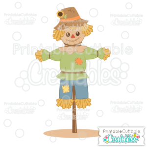 Cute Scarecrow SVG Cut File & Clipart