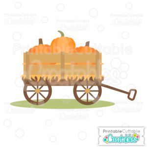 Fall Pumpkin Wagon Free SVG